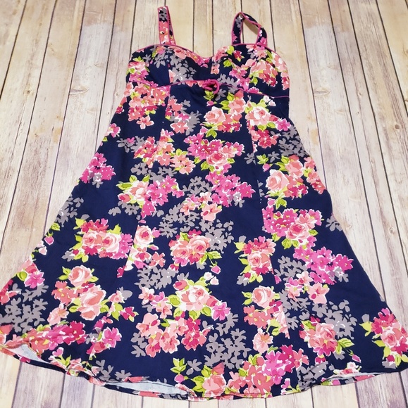 R&K Dresses & Skirts - R&K floral pink navy blue dress